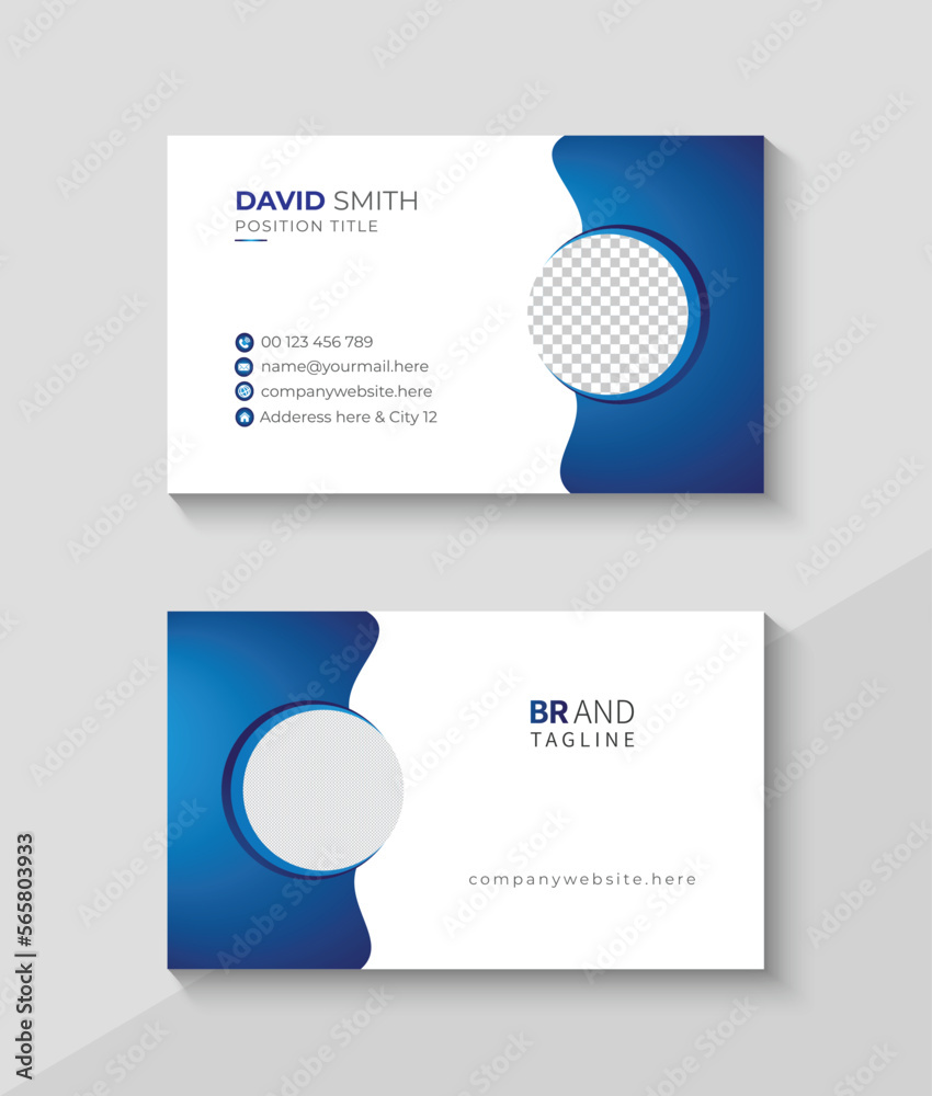 Clean, Abstract and Modern Business Card Template, Flat Visiting Design Clean, Abstract and Modern Business Card Template, Flat Visiting Design