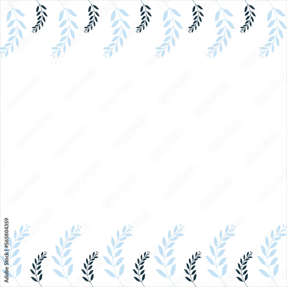 Fototapeta premium Leaves Border Design