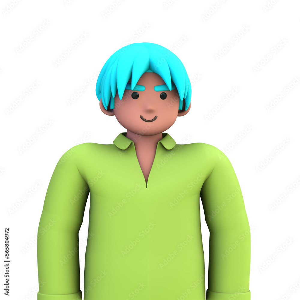 3D ILLUSTRATION RENDERING. PORTRAIT SMILLING MAN CUTE CARTOON CHARACTER YOUNG MALE MODEL STANDING ON ISOLATED WHITE BACKGROUND. MINIMAL SOCIAL MEDIA AVATAR PEOPLE PROFILE PICTURE DESIGN. 3D ILLUSTRATION RENDERING. PORTRAIT SMILLING MAN CUTE CARTOON CHARACTER YOUNG MALE MODEL STANDING ON ISOLATED WHITE BACKGROUND. MINIMAL SOCIAL MEDIA AVATAR PEOPLE PROFILE PICTURE DESIGN.