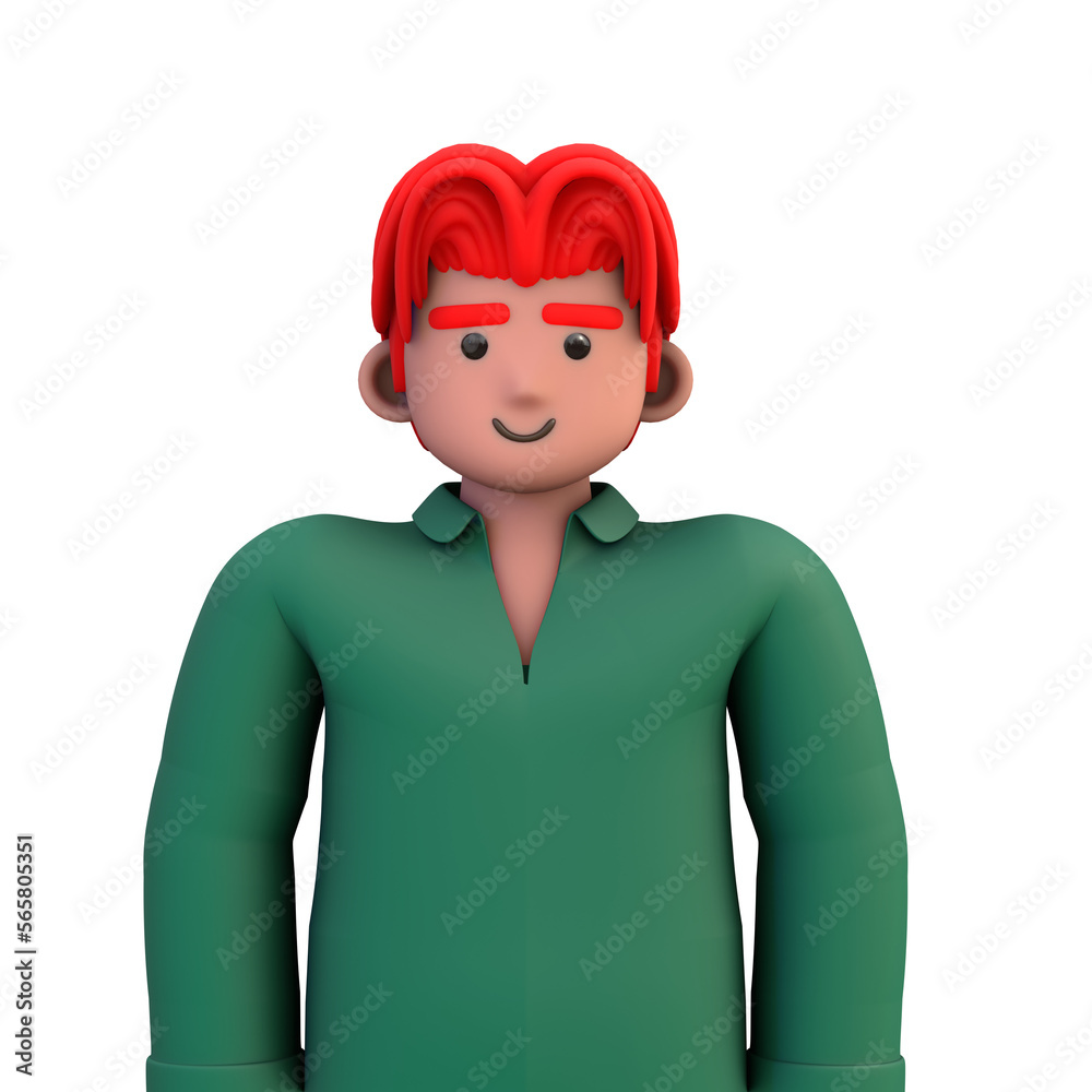 3D ILLUSTRATION RENDERING. PORTRAIT SMILLING MAN CUTE CARTOON CHARACTER YOUNG MALE MODEL STANDING ON ISOLATED WHITE BACKGROUND. MINIMAL SOCIAL MEDIA AVATAR PEOPLE PROFILE PICTURE DESIGN. 3D ILLUSTRATION RENDERING. PORTRAIT SMILLING MAN CUTE CARTOON CHARACTER YOUNG MALE MODEL STANDING ON ISOLATED WHITE BACKGROUND. MINIMAL SOCIAL MEDIA AVATAR PEOPLE PROFILE PICTURE DESIGN.