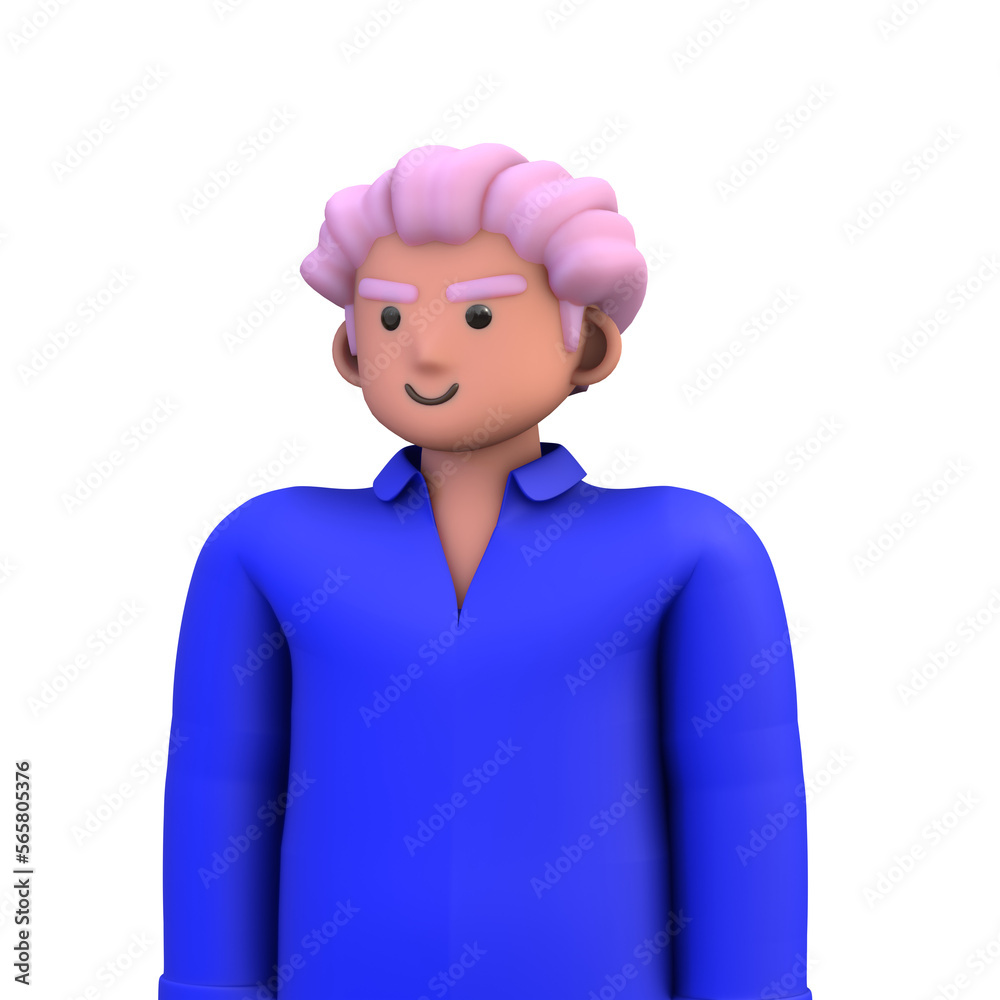 3D ILLUSTRATION RENDERING. PORTRAIT SMILLING MAN CUTE CARTOON CHARACTER YOUNG MALE MODEL STANDING ON ISOLATED WHITE BACKGROUND. MINIMAL SOCIAL MEDIA AVATAR PEOPLE PROFILE PICTURE DESIGN. 3D ILLUSTRATION RENDERING. PORTRAIT SMILLING MAN CUTE CARTOON CHARACTER YOUNG MALE MODEL STANDING ON ISOLATED WHITE BACKGROUND. MINIMAL SOCIAL MEDIA AVATAR PEOPLE PROFILE PICTURE DESIGN.