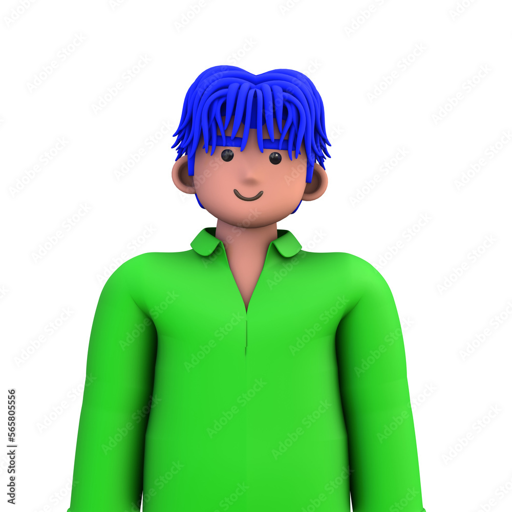 3D ILLUSTRATION RENDERING. PORTRAIT SMILLING MAN CUTE CARTOON CHARACTER YOUNG MALE MODEL STANDING ON ISOLATED WHITE BACKGROUND. MINIMAL SOCIAL MEDIA AVATAR PEOPLE PROFILE PICTURE DESIGN. 3D ILLUSTRATION RENDERING. PORTRAIT SMILLING MAN CUTE CARTOON CHARACTER YOUNG MALE MODEL STANDING ON ISOLATED WHITE BACKGROUND. MINIMAL SOCIAL MEDIA AVATAR PEOPLE PROFILE PICTURE DESIGN.