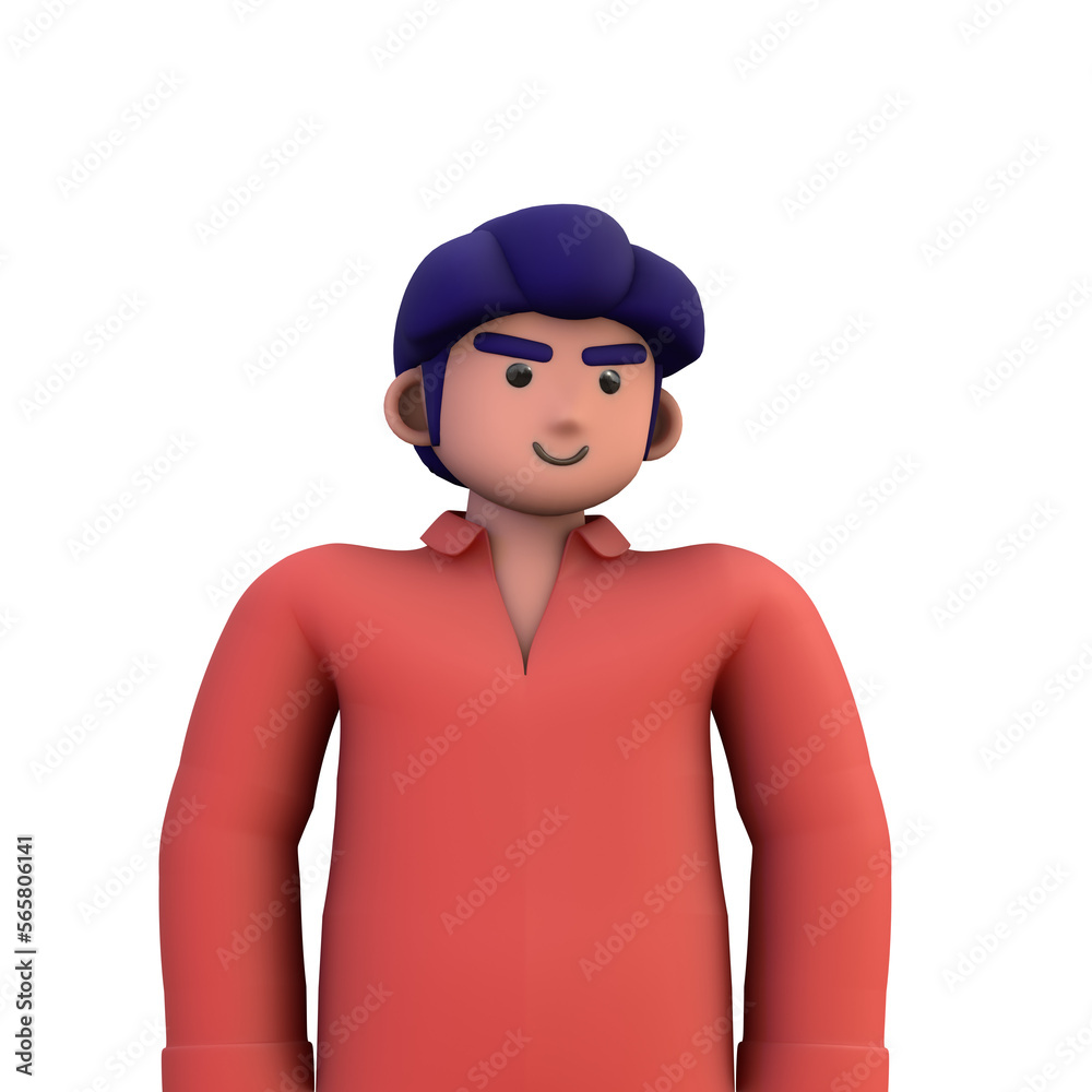 3D ILLUSTRATION RENDERING. PORTRAIT SMILLING MAN CUTE CARTOON CHARACTER YOUNG MALE MODEL STANDING ON ISOLATED WHITE BACKGROUND. MINIMAL SOCIAL MEDIA AVATAR PEOPLE PROFILE PICTURE DESIGN.
3D ILLUSTRATION RENDERING. PORTRAIT SMILLING MAN CUTE CARTOON CHARACTER YOUNG MALE MODEL STANDING ON ISOLATED WHITE BACKGROUND. MINIMAL SOCIAL MEDIA AVATAR PEOPLE PROFILE PICTURE DESIGN.