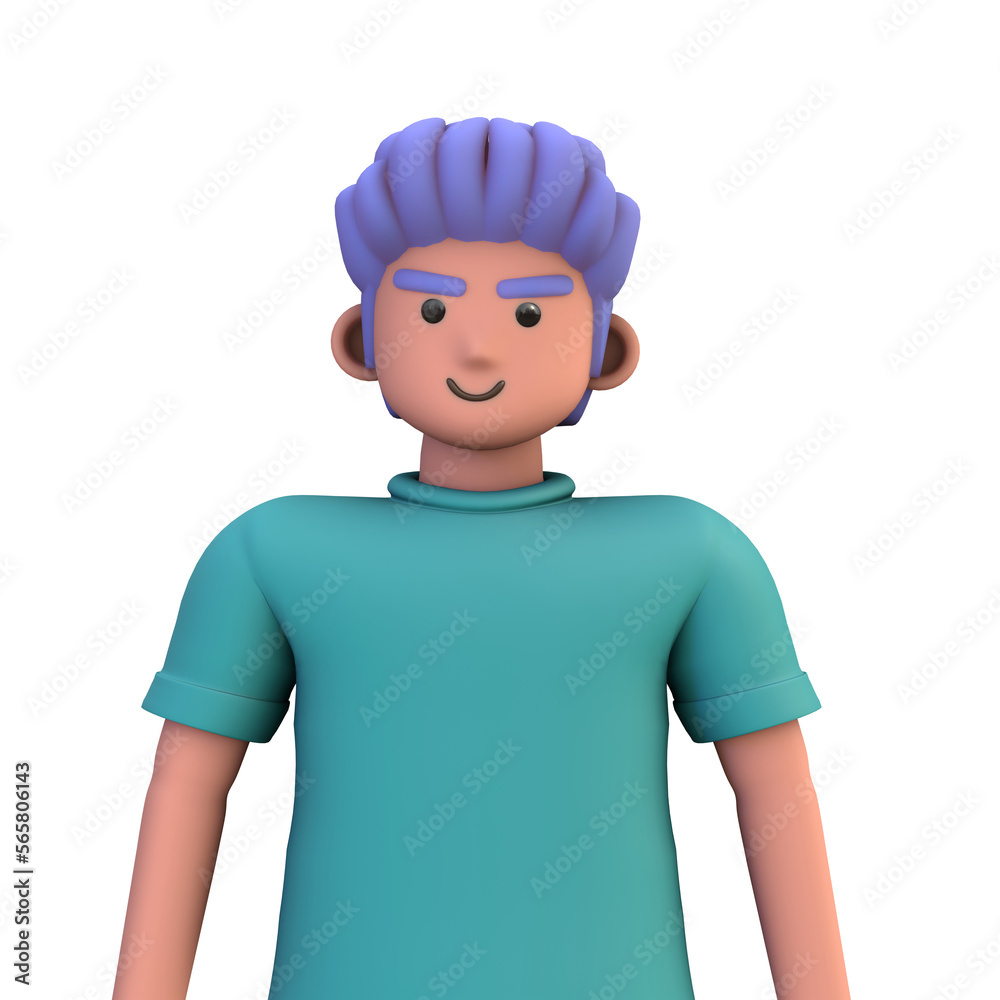 3D ILLUSTRATION RENDERING. PORTRAIT SMILLING MAN CUTE CARTOON CHARACTER YOUNG MALE MODEL STANDING ON ISOLATED WHITE BACKGROUND. MINIMAL SOCIAL MEDIA AVATAR PEOPLE PROFILE PICTURE DESIGN.
3D ILLUSTRATION RENDERING. PORTRAIT SMILLING MAN CUTE CARTOON CHARACTER YOUNG MALE MODEL STANDING ON ISOLATED WHITE BACKGROUND. MINIMAL SOCIAL MEDIA AVATAR PEOPLE PROFILE PICTURE DESIGN.