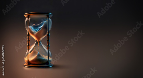 Hourglass with Glowing Sand