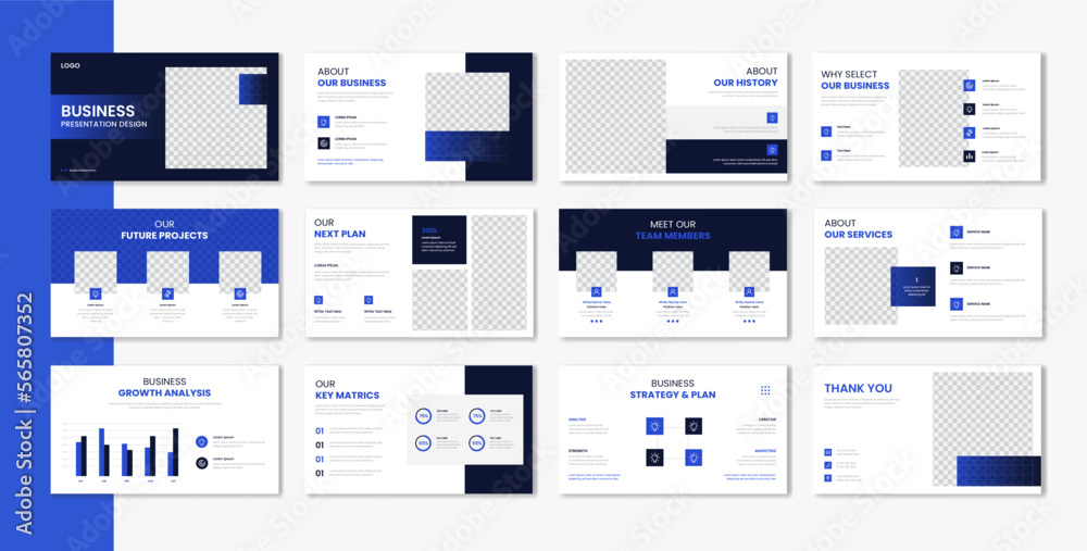 Corporate template presentation design , business presentation ...