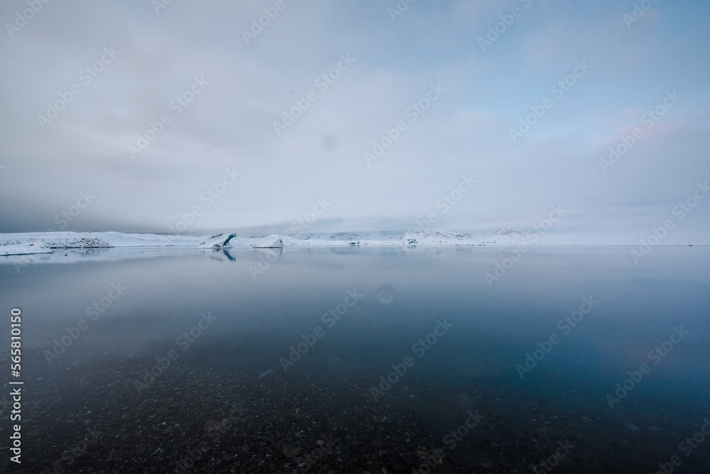 snowy iceland on with different views