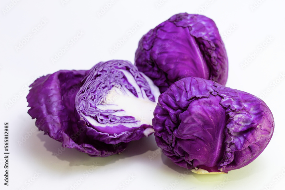 red cabbage isolated on white red cabbage isolated on white