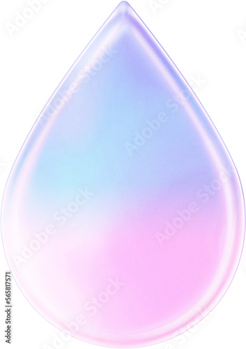 Dreamy color aqua water 3d icon