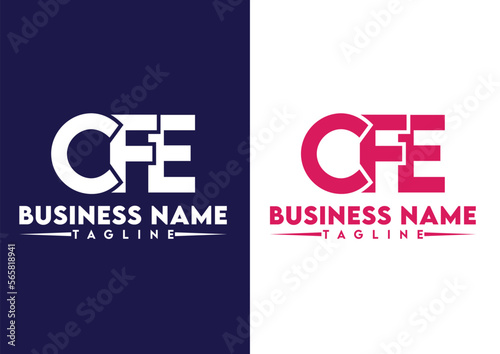 Letter CFE logo design vector template, CFE logo photo