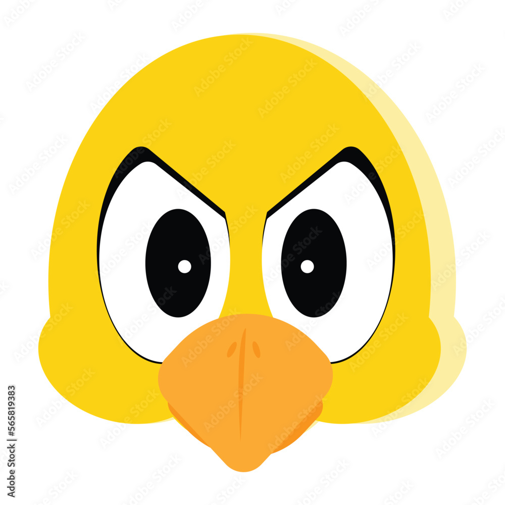 face angry chicks illustration
