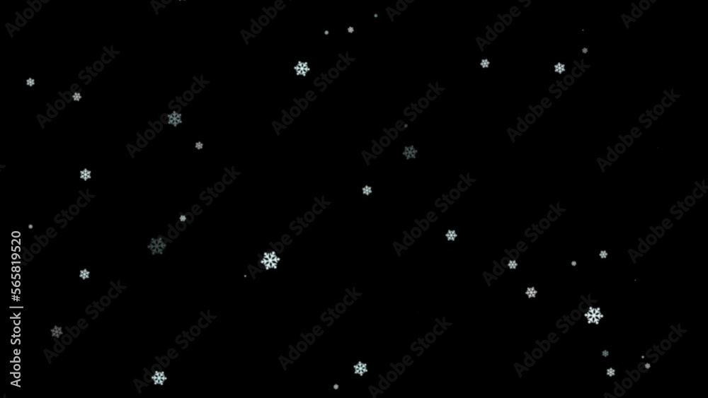 snow flake falling