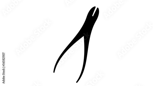 Diagonal pliers silhouette