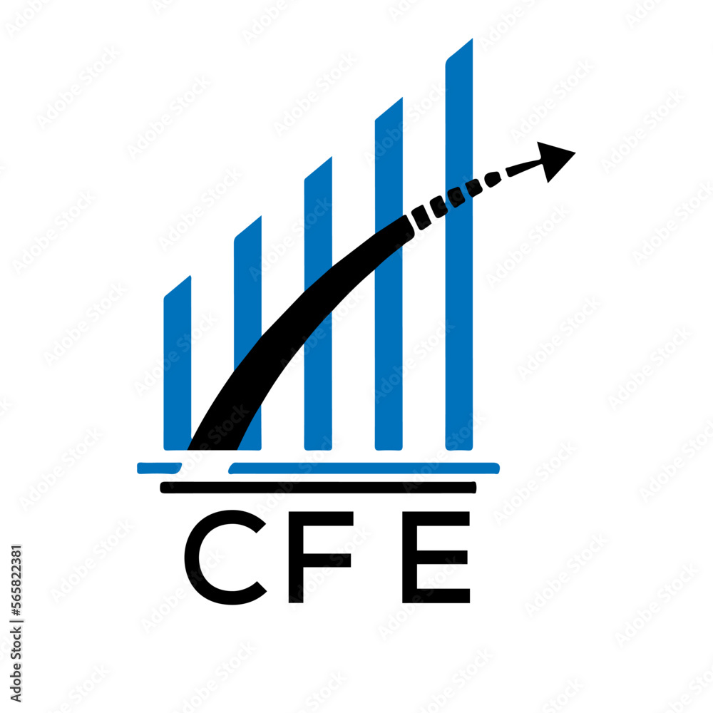 CFE Letter Logo. CFE Blue Image On White Background. CFE Vector Logo ...