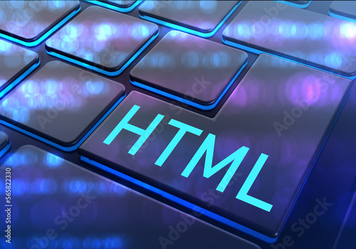 HTML logo. Fragment of keyb...