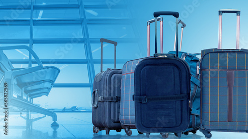 Travel bags in airport term...