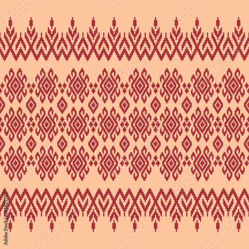 Geometric ethnic pattern seamless oriental. Fabric pattern. Design for fabric, curtain, background, carpet, wallpaper, clothing, shirts, dresses, wrapping, batik, vector illustration. Pattern style.
