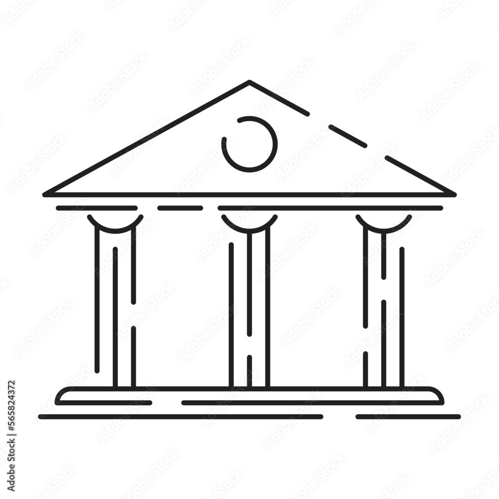 Police line icon. Law and Judgement line icons. Justice, Court of law and Government vector linear icon