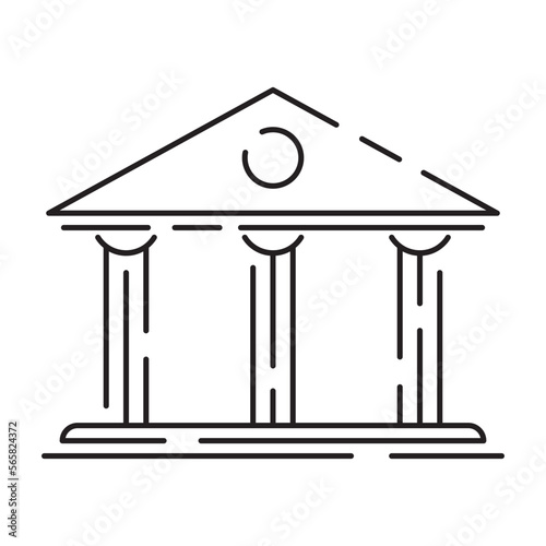 Police line icon. Law and Judgement line icons. Justice, Court of law and Government vector linear icon