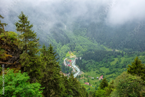 A beautiful landscape from the Elevit uplands of Rize in Black Sea region of Turkey.  photo