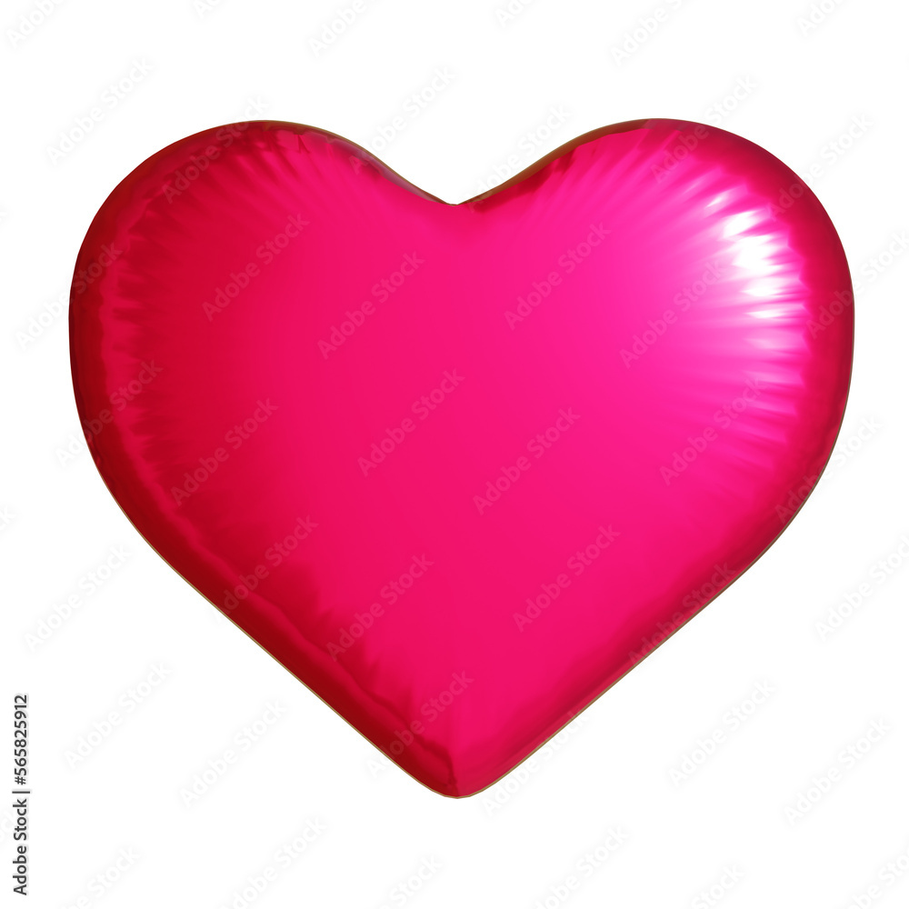 Heart Shiny 3D illustration