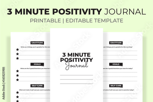 3 Minute Positivity Journal