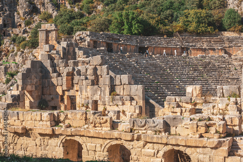 Antique theater in the ancient city of Myra. Demre  Antalya  Turkey.