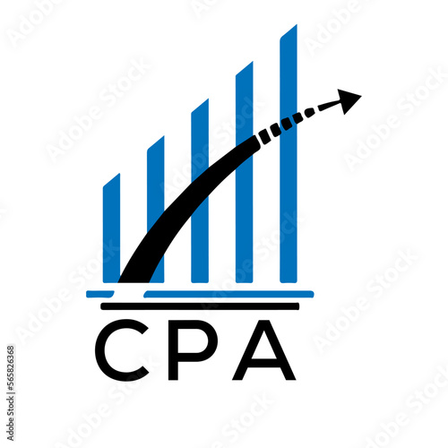 CPA letter logo. CPA blue image on white background. CPA vector logo design for entrepreneur and business. CPA best icon.
