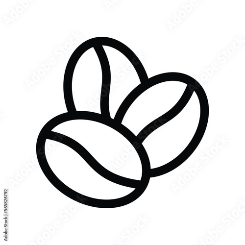 coffee bean icon vector design template in white background