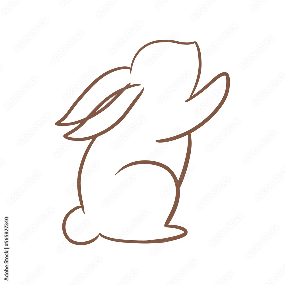 Obraz premium Cute Rabbit Outline