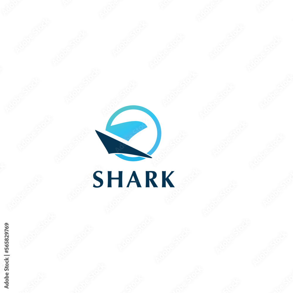 Shark Abstract logo design template