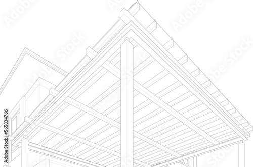 3D illustration of residential project