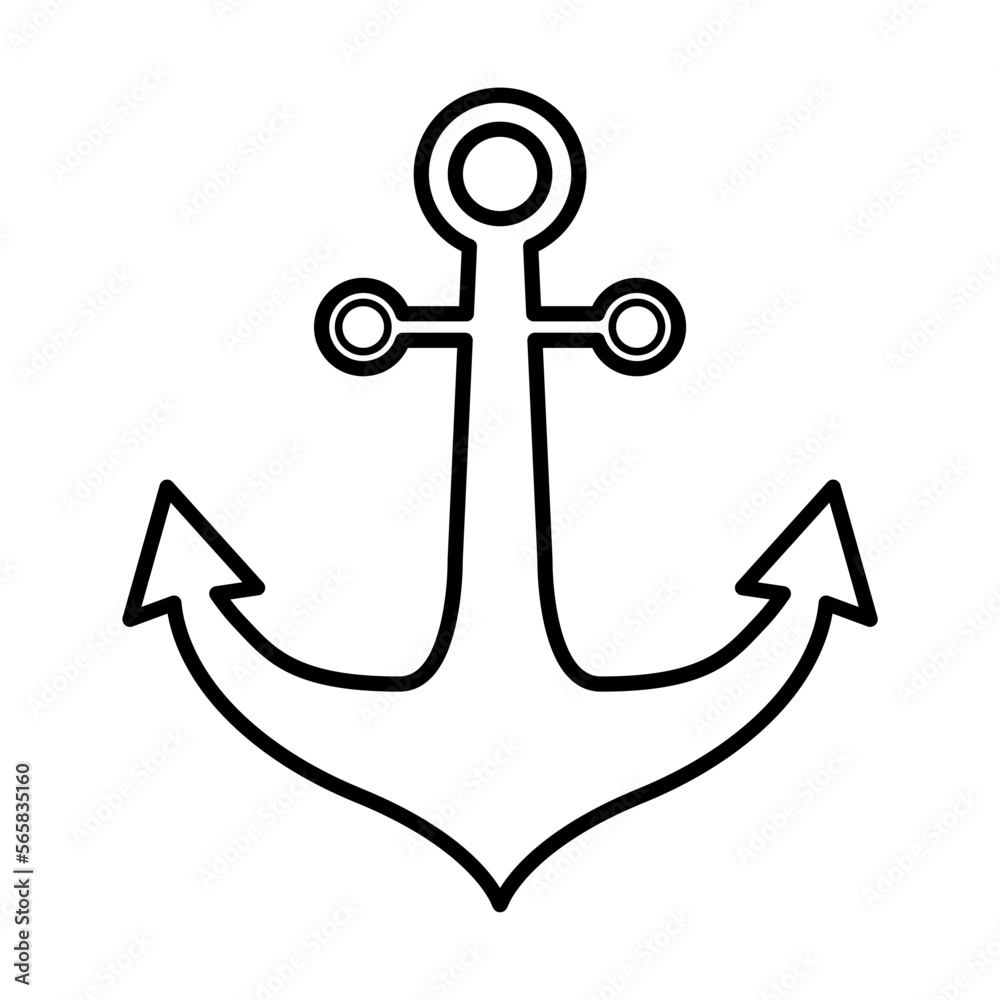 Anchor marine old icon, ship security object element, vector illustration design web element Anchor marine old icon, ship security object element, vector illustration design web element