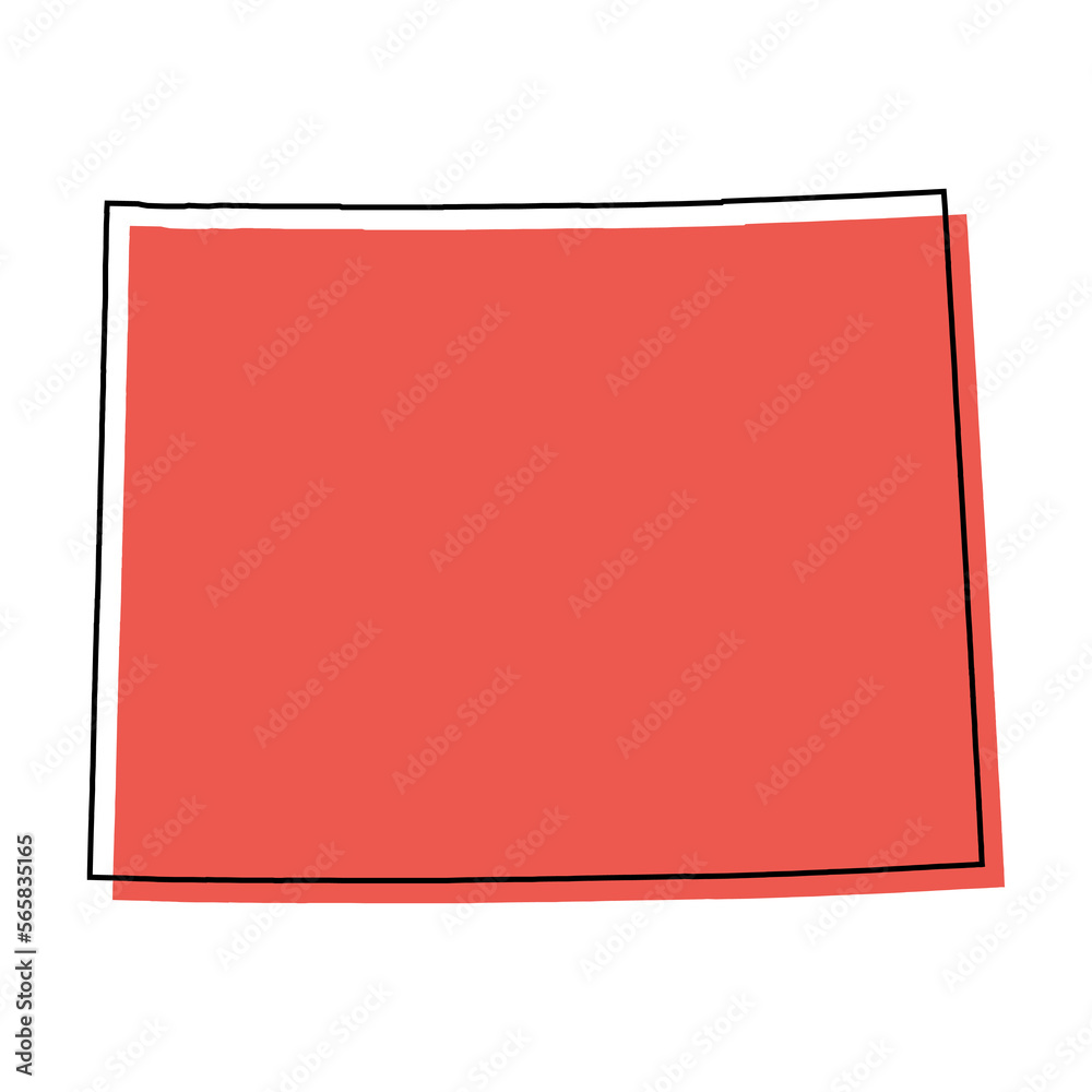 Wyoming map shape, united states of america. Flat concept icon symbol vector illustration Wyoming map shape, united states of america. Flat concept icon symbol vector illustration
