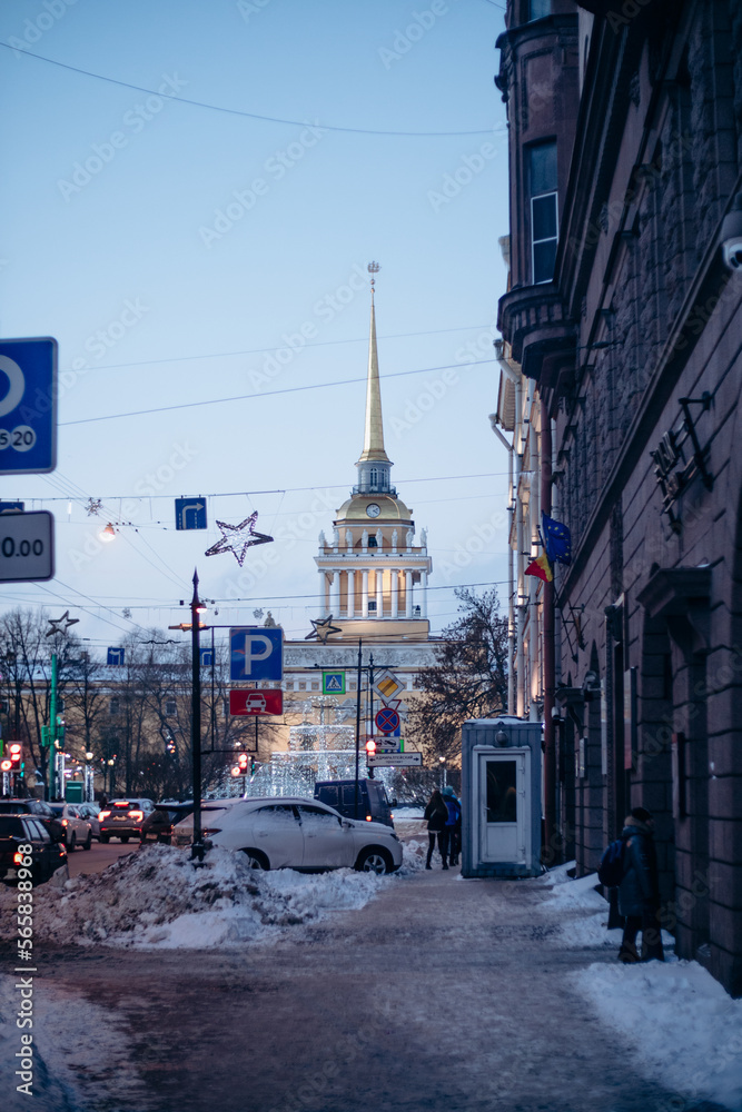 Obraz premium street in the city.