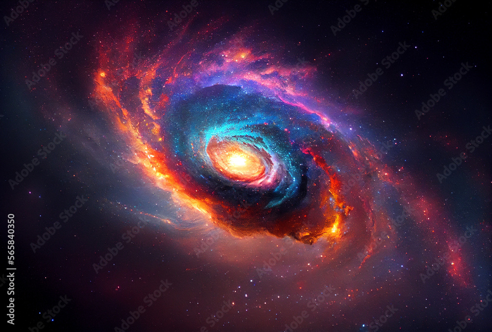 Galaxy in space colorful cosmos