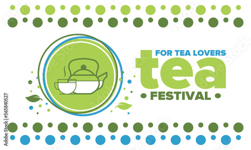 Tea Festival. For tea lovers. Event for professionals in the tea industry. Tea ceremony. Delicious leaf tea. Cafes and restaurants. Trainings for baristas from staff schools. Creative Illustration