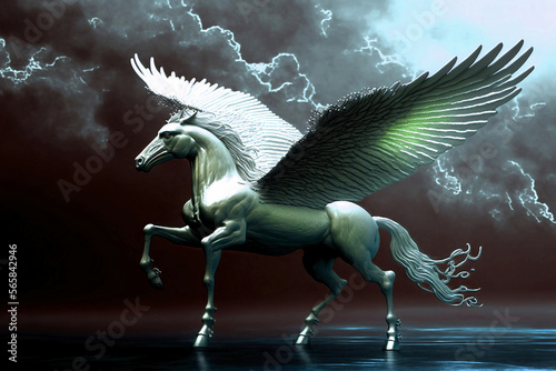 Pegasus the winged horse art design