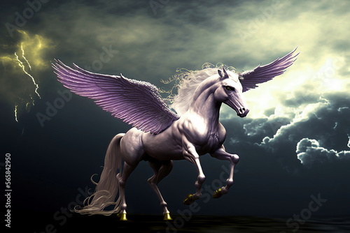 Pegasus the winged horse art screen background