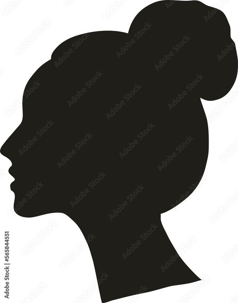 Silhouette of woman side view face isolated on png background. Woman beauty concept background
Silhouette of woman side view face isolated on png background. Woman beauty concept background
