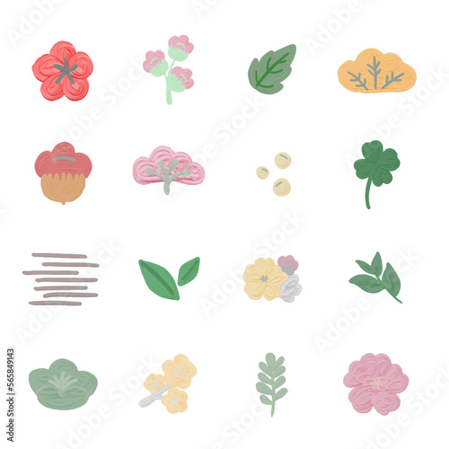 Beautiful flower vector bundle