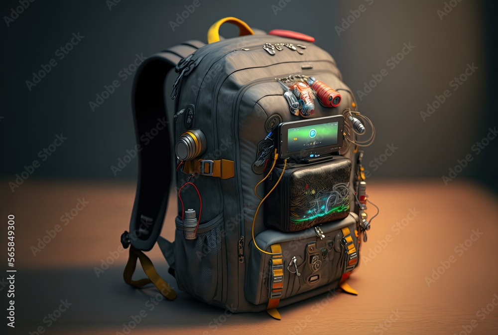 Futuristic backpack, generated by ai