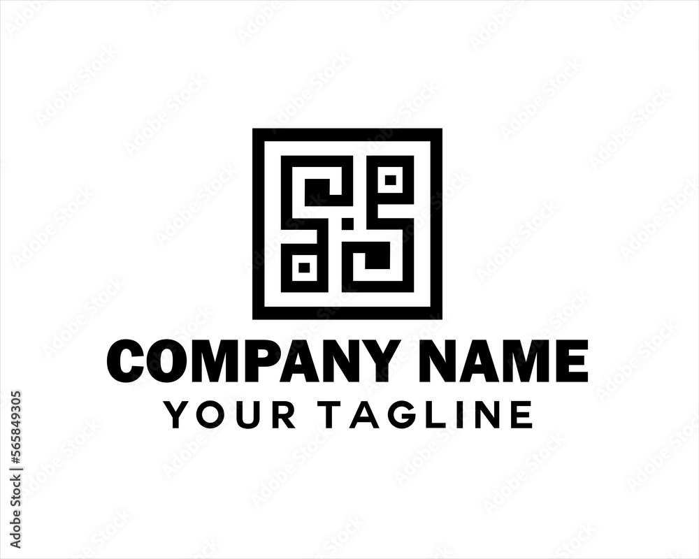 abstract box shape vector logo
abstract box shape vector logo