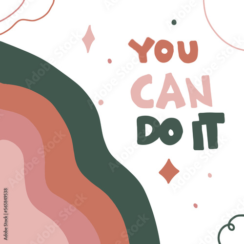 Hand drawn colorful minimal background