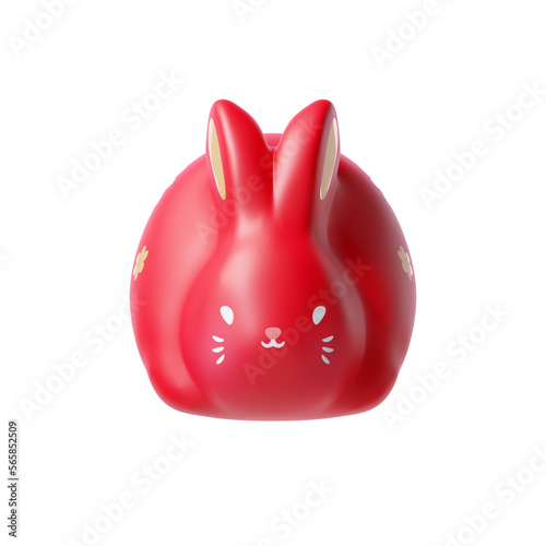 Year of the Red Rabbit 3d render