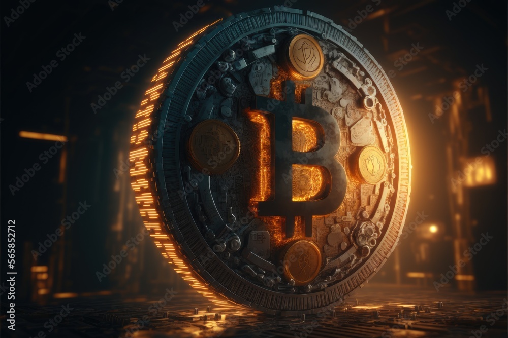 Fototapeta premium bitcoin coin