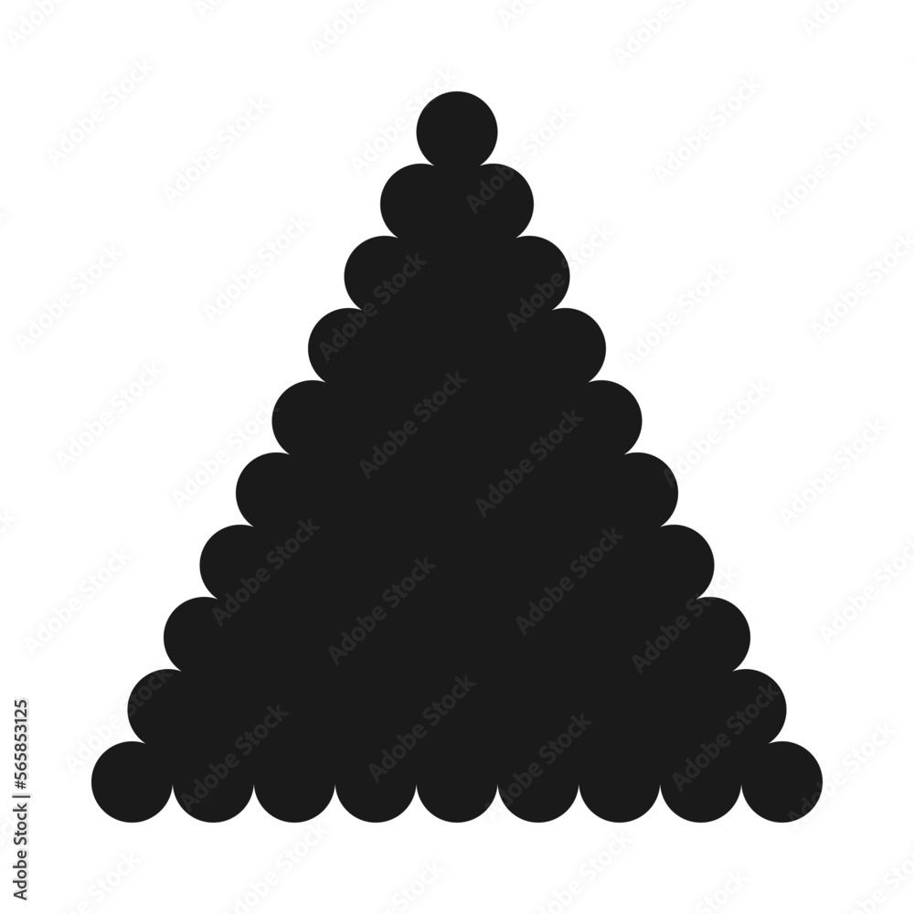 Scallop Edge Triangle Silhouette Shape Icon Scallop Edge Triangle Silhouette Shape Icon