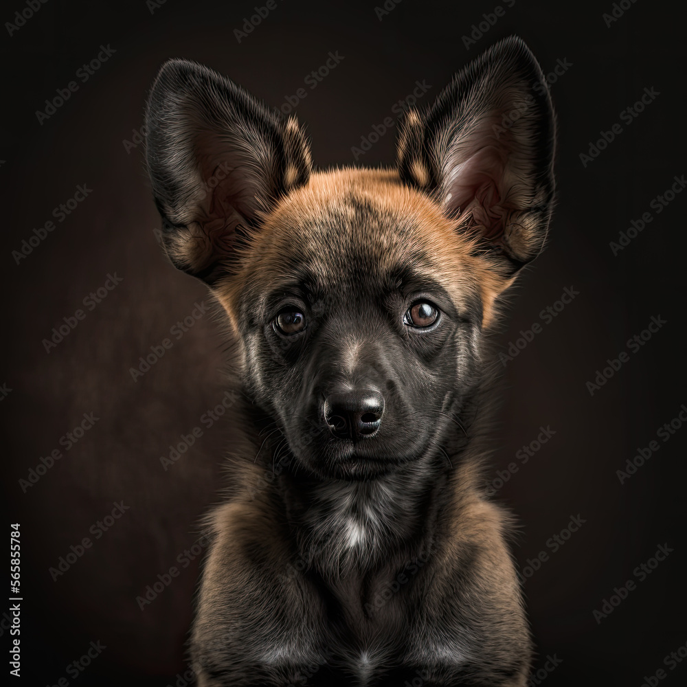 African Wild Dog Pup Portrait
