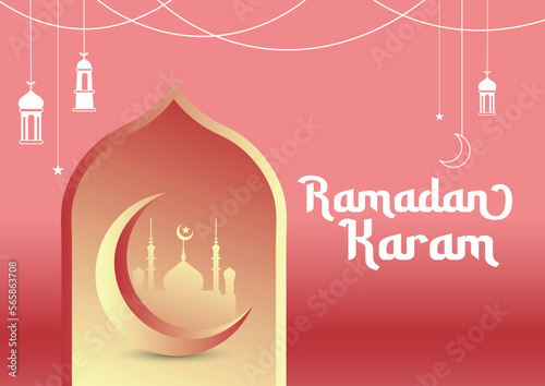 Ramadan Occasion 3d Greetings  Wishes Theme. Ramadan Cannon, Ramadan Mubarak, Happy Ramadan,
Half Moon, Star, 3d Plate, Gradient Color, 
Ramadan Lantern, Islamic Window, Mosque Abu Dhabi, Ramadan Te