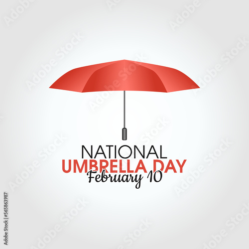 vector graphic of national umbrella day good for national umbrella day celebration. flat design. flyer design.flat illustration.